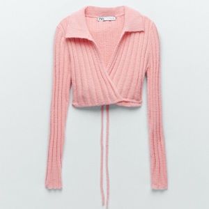 Zara double breasted cropped jacket